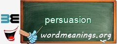 WordMeaning blackboard for persuasion